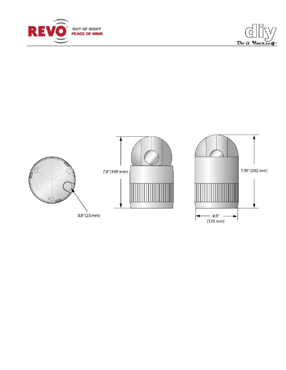 Dimensions | Revo RESPTZ37-1/HSC/HSW User Manual User Manual | Page 15 / 46