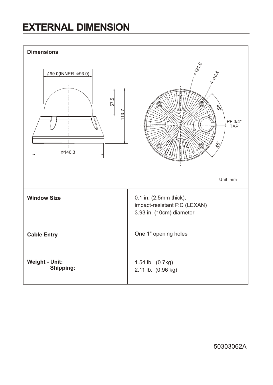쪽 21, External dimension | Revo REVDN600-2 User Manual | Page 20 / 20