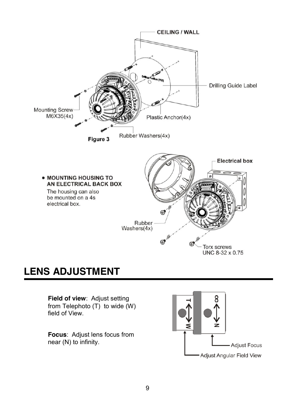 Lens adjustment | Revo REVDN650-1 User Manual | Page 10 / 24