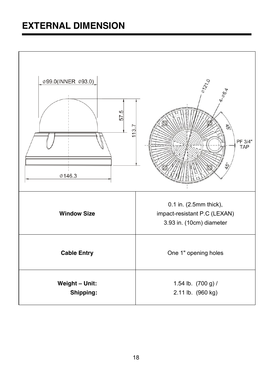 External dimension | Revo REVDN650-1 User Manual | Page 19 / 24