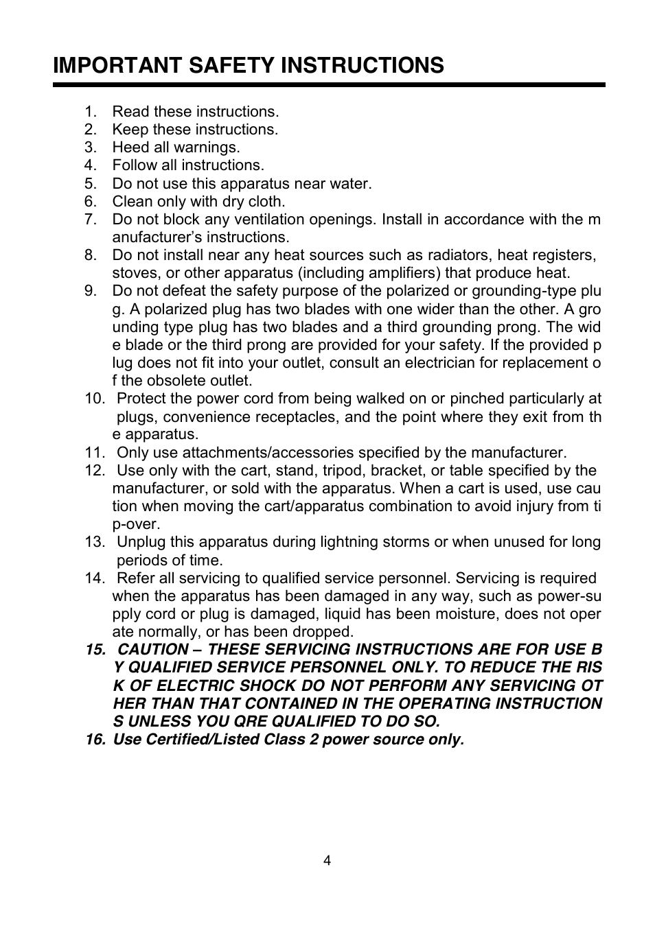 Important safety instructions | Revo REVDN650-1 User Manual | Page 5 / 24