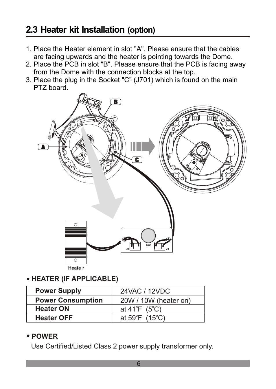 쪽 11, 3 heater kit installation, Option) | Revo REVDPTZ10-1 User Manual | Page 11 / 36