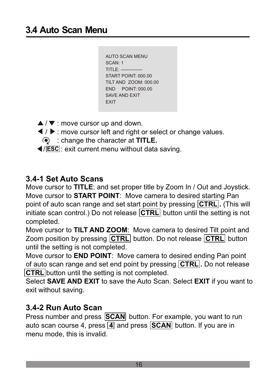 쪽 21, 4 auto scan menu | Revo REVDPTZ10-1 User Manual | Page 21 / 36