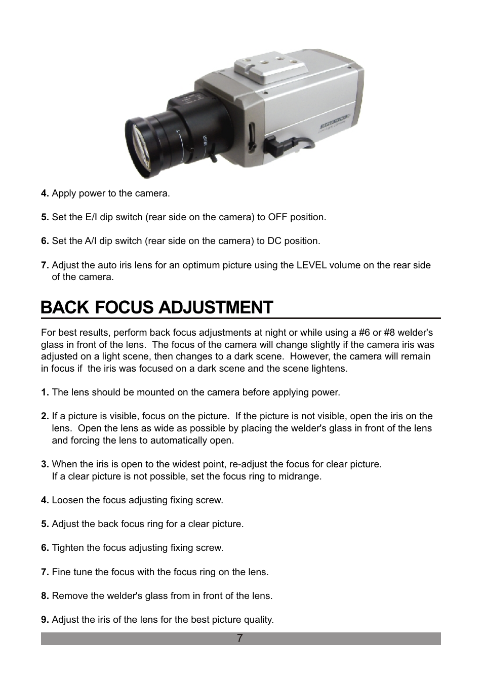 쪽 14, Back focus adjustment | Revo REXN540-1 User Manual | Page 13 / 16