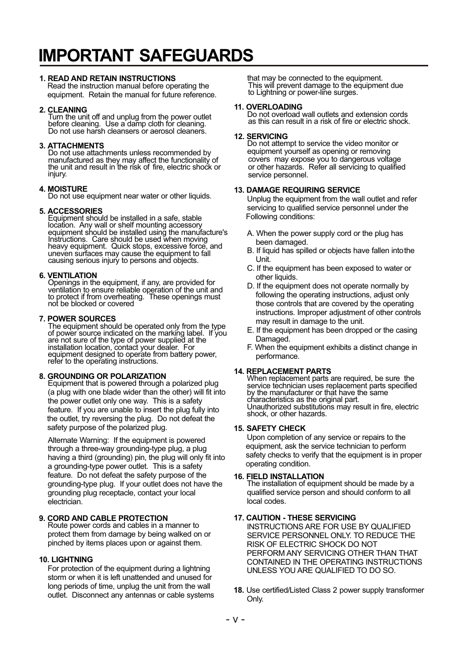 Important safeguards | Revo REXN540-1 User Manual | Page 5 / 16