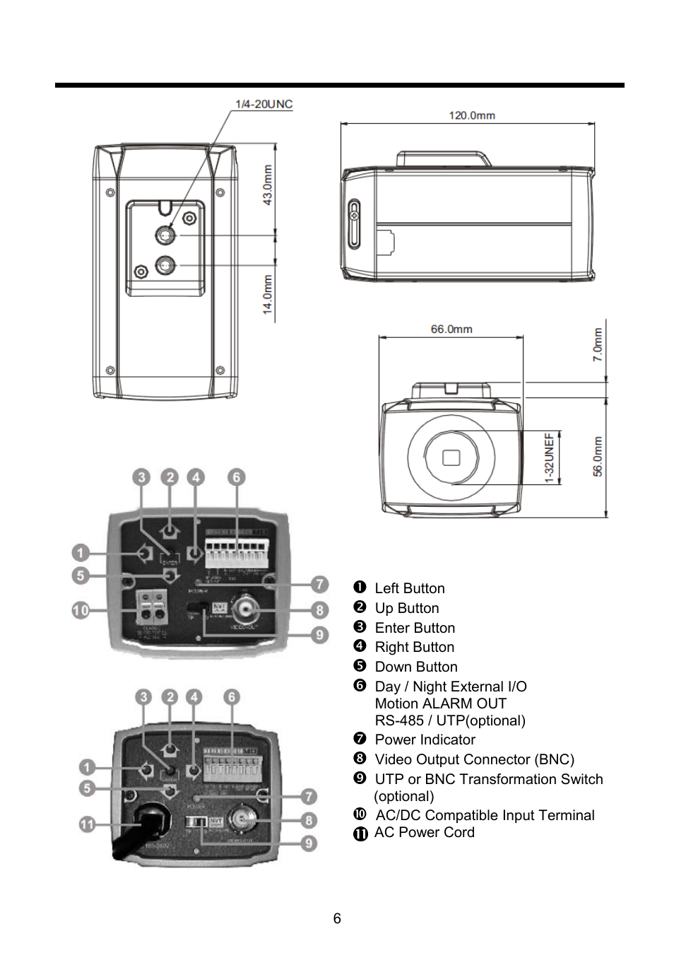 Camera overview | Revo REXN700-2 User Manual | Page 6 / 20