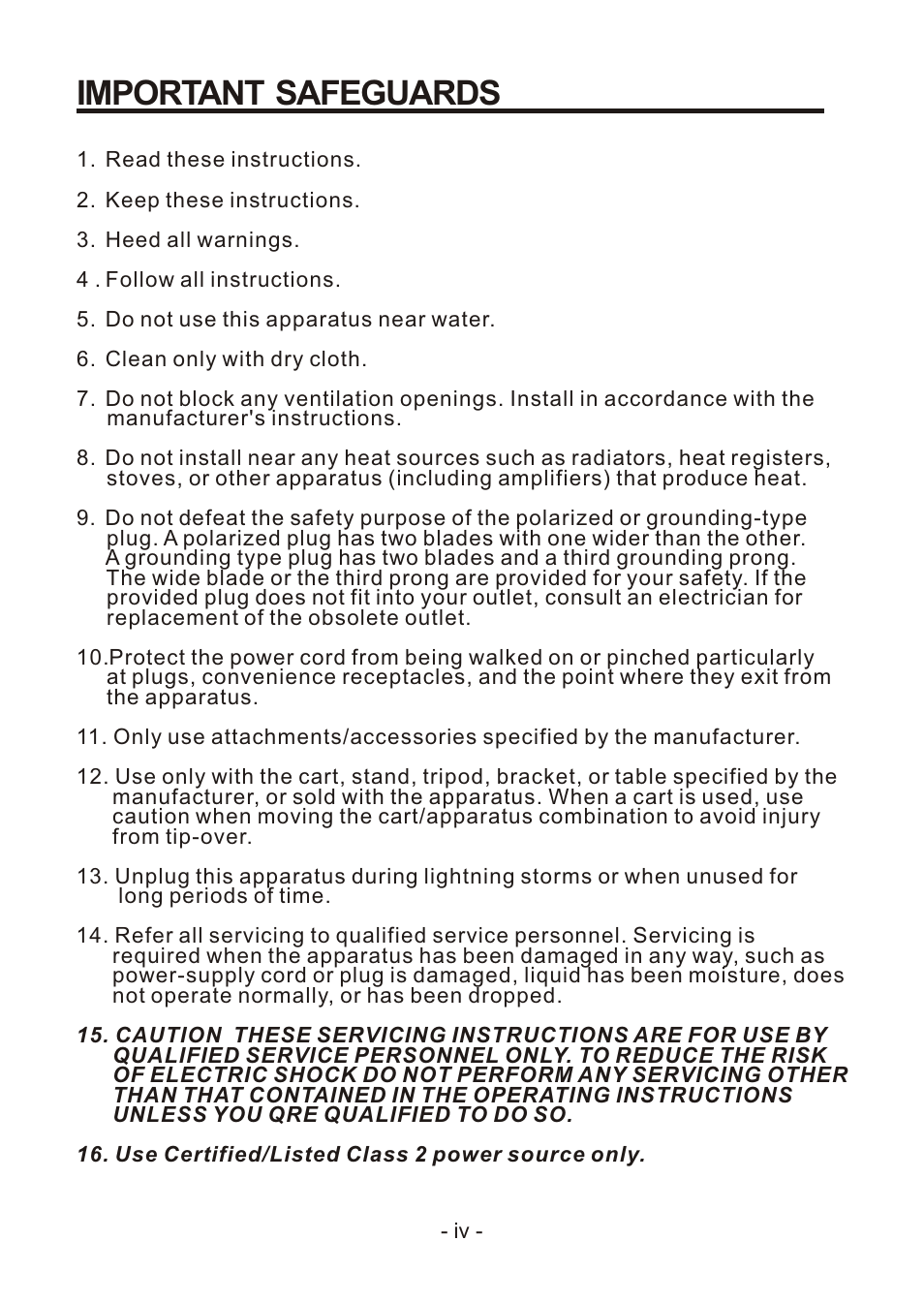 Important safeguards | Revo REXT540-1 User Manual | Page 5 / 16