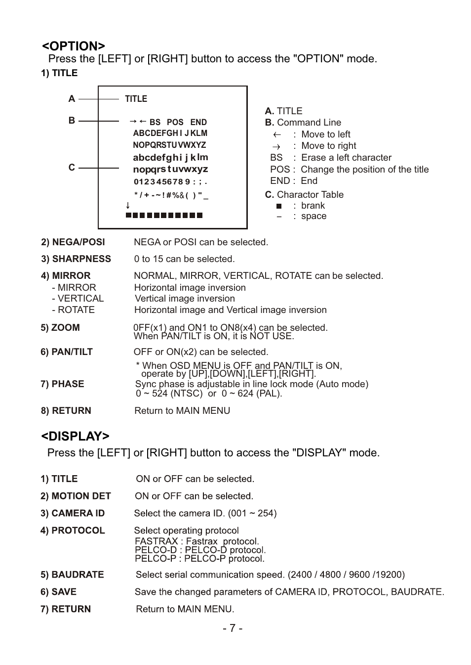 쪽 13, Option, Display | Revo REXT600-1 User Manual | Page 12 / 16