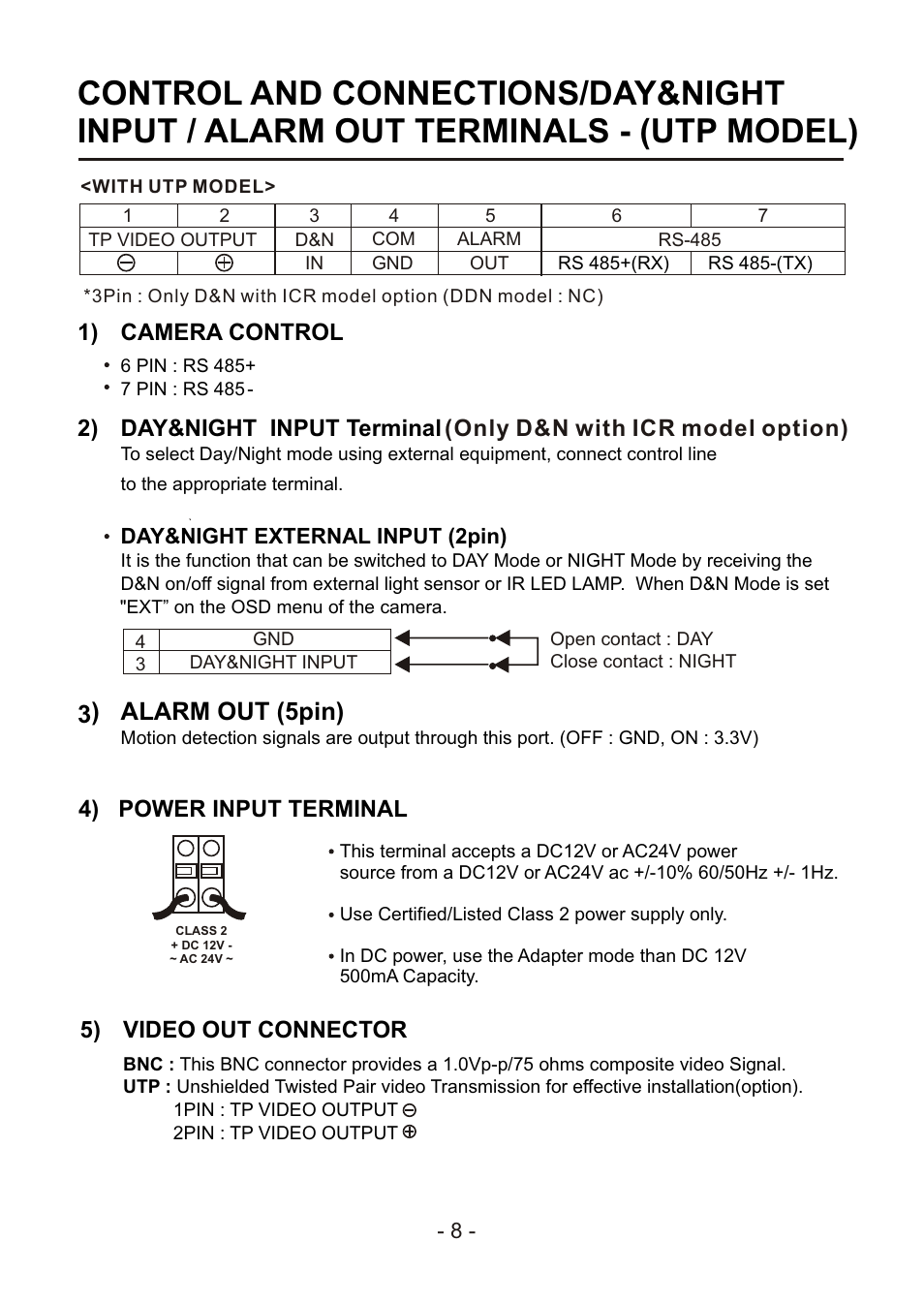 쪽 14, Alarm out (5pin) 3 | Revo REXT600-1 User Manual | Page 13 / 16