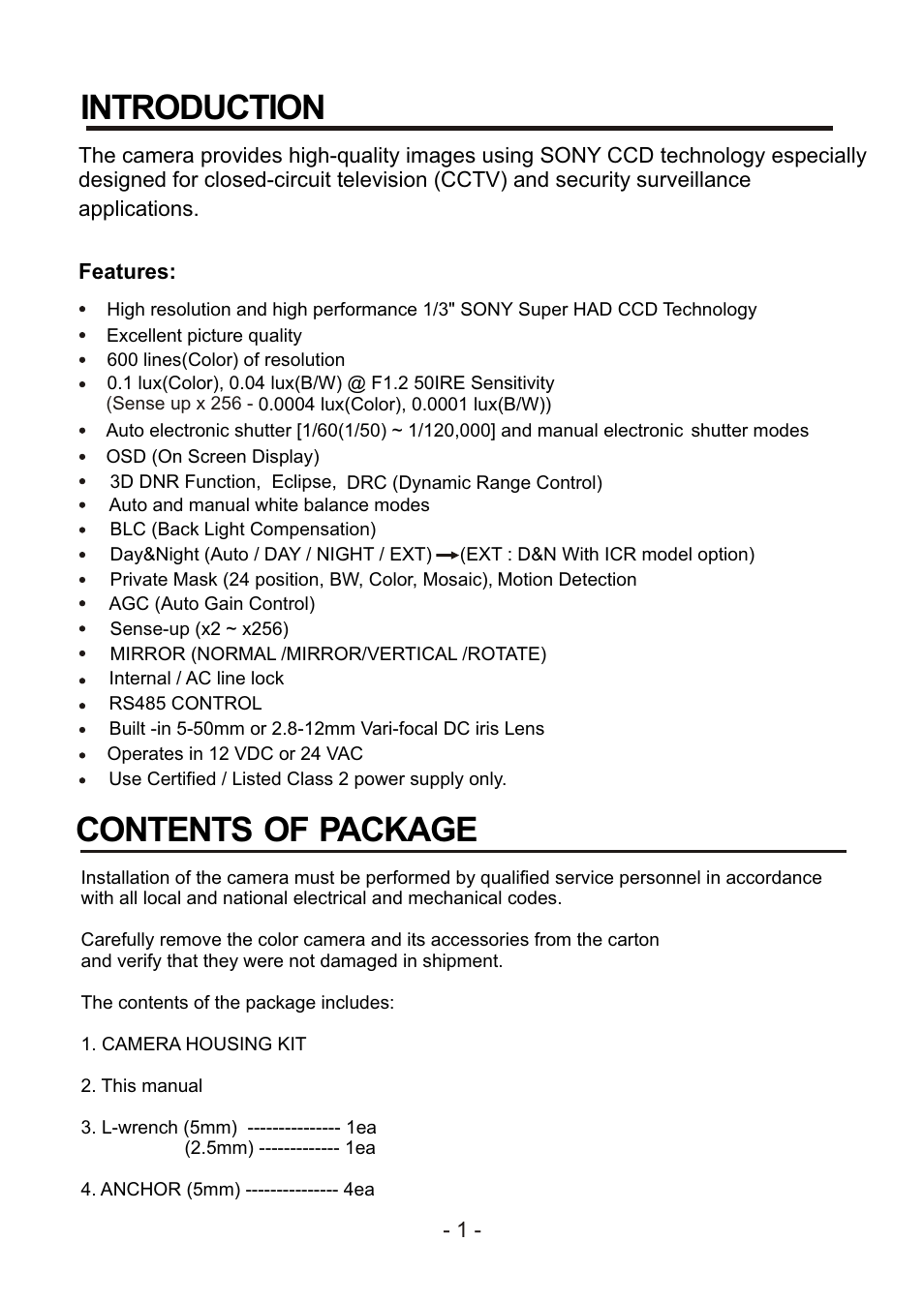 Introduction, Contents of package | Revo REXT600-1 User Manual | Page 6 / 16