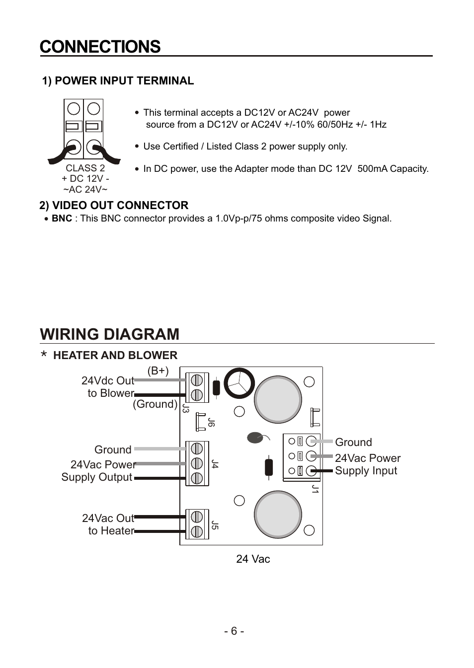 쪽 13, Connections, Wiring diagram | Revo REXT600-2 User Manual | Page 12 / 16