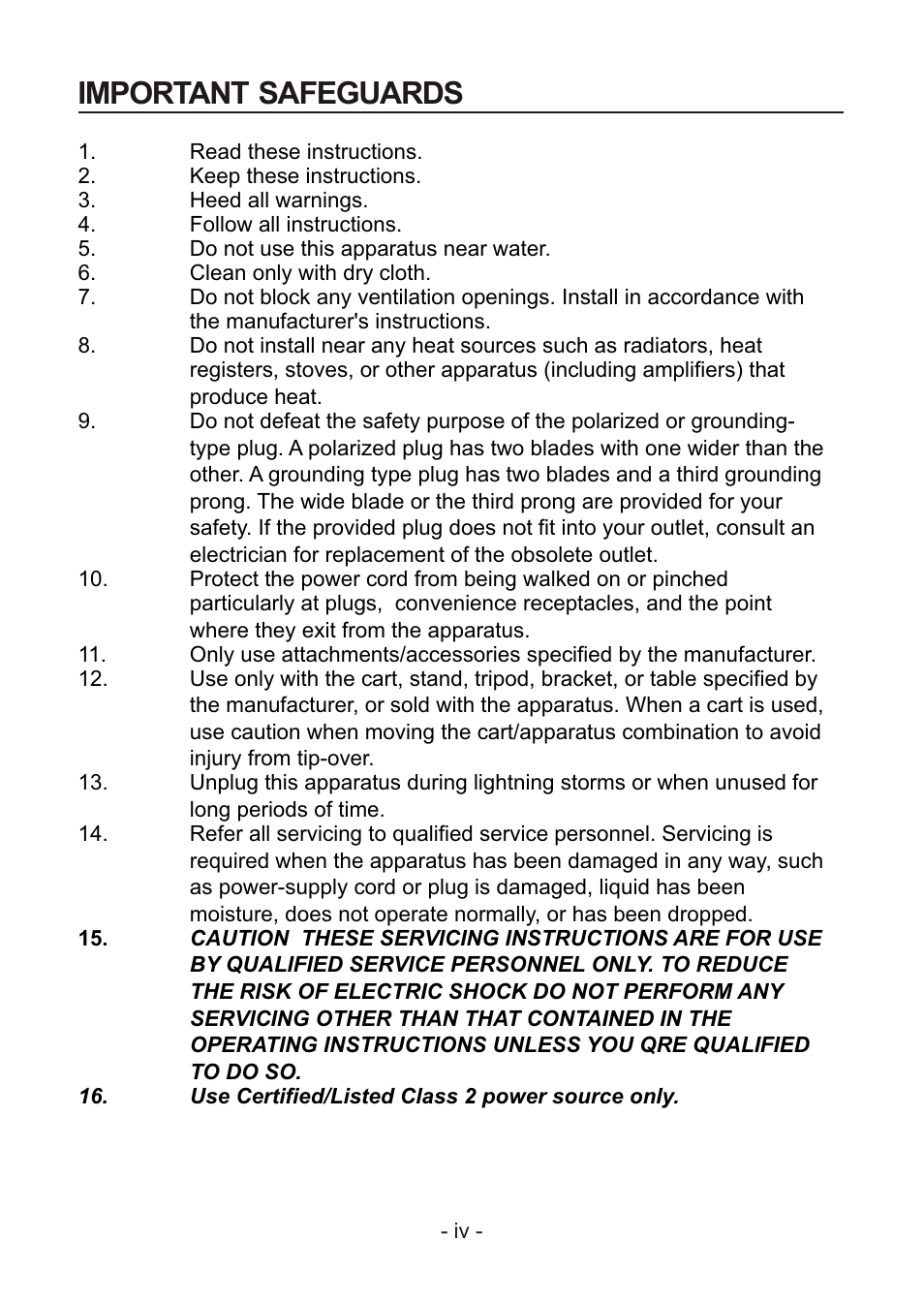 Important safeguards | Revo REXT650-1 User Manual | Page 5 / 20