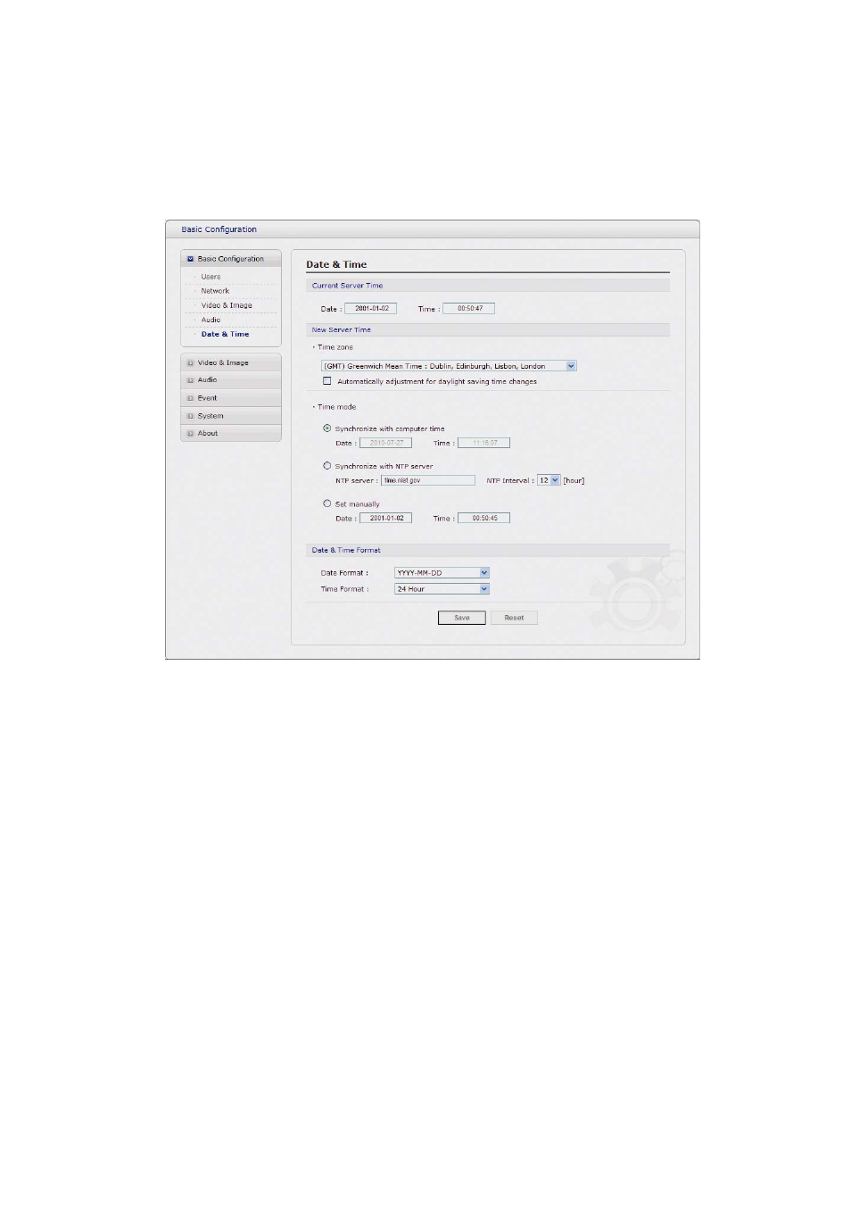 5) date & time | Revo REHVDPTZ22-1 INSTRUCTION MANUAL User Manual | Page 45 / 84