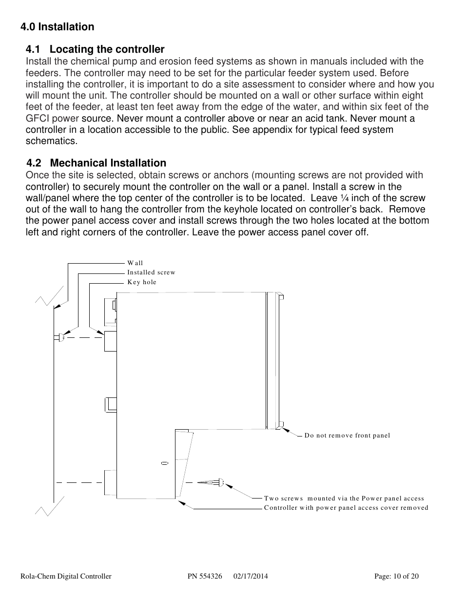 Rola-Chem RC554XXP Dual ORP/pH Digital Controller User Manual | Page 10 / 20