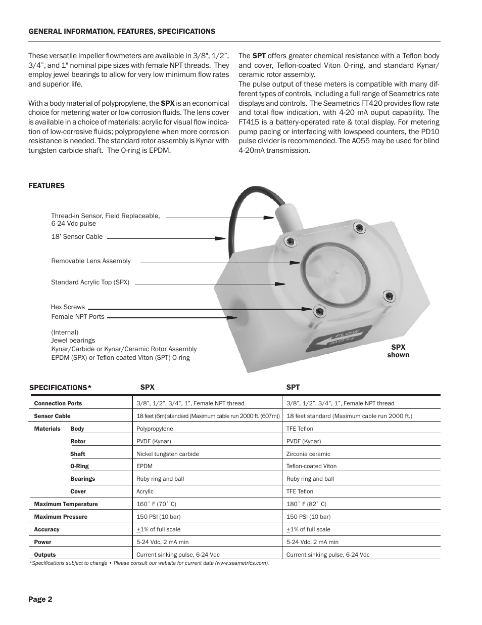 Seametrics S-Series User Manual | Page 2 / 4