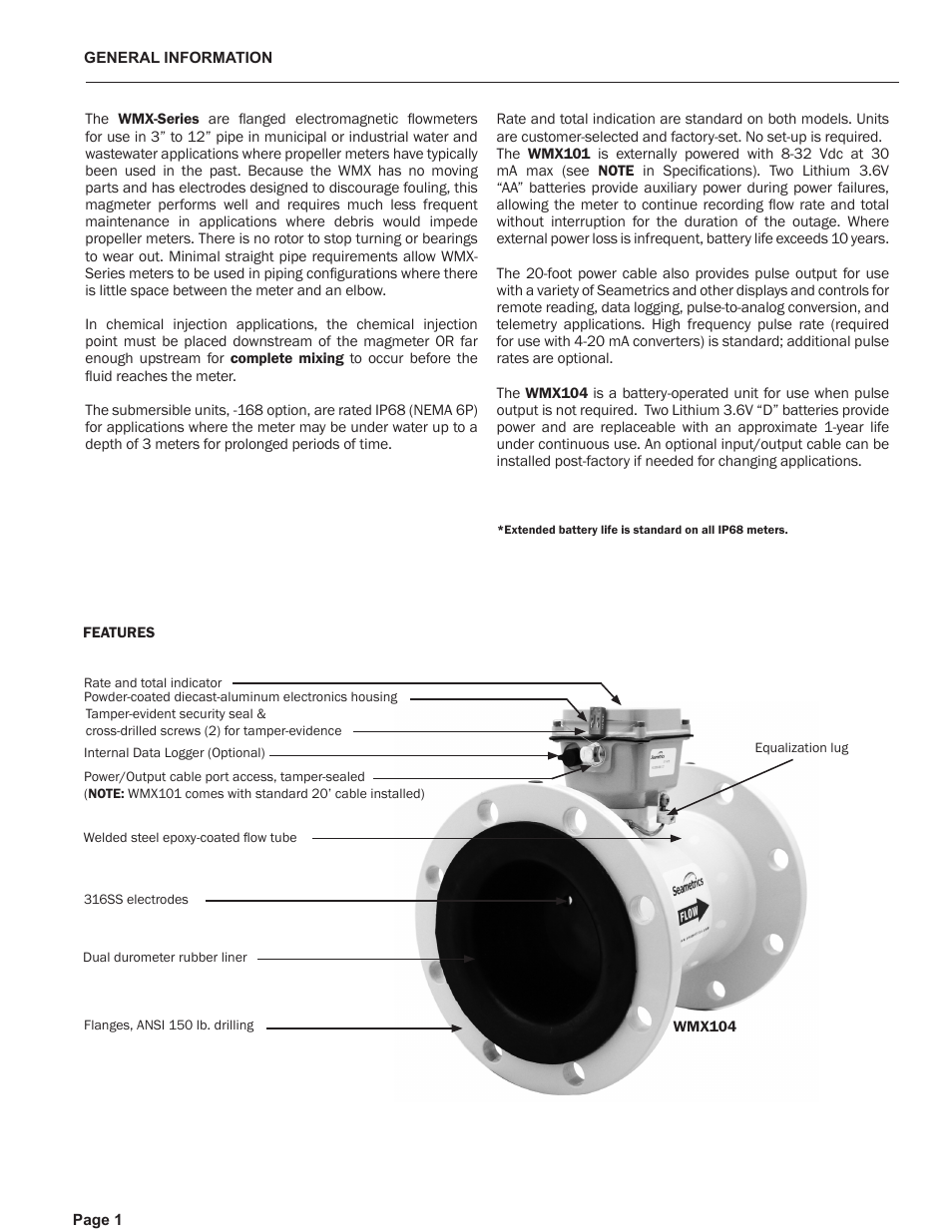 Seametrics WMX-Series User Manual | Page 3 / 12