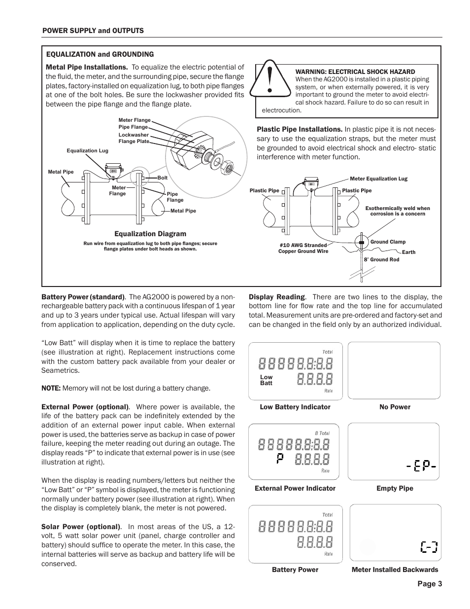 Seametrics AG2000-Series User Manual | Page 3 / 4