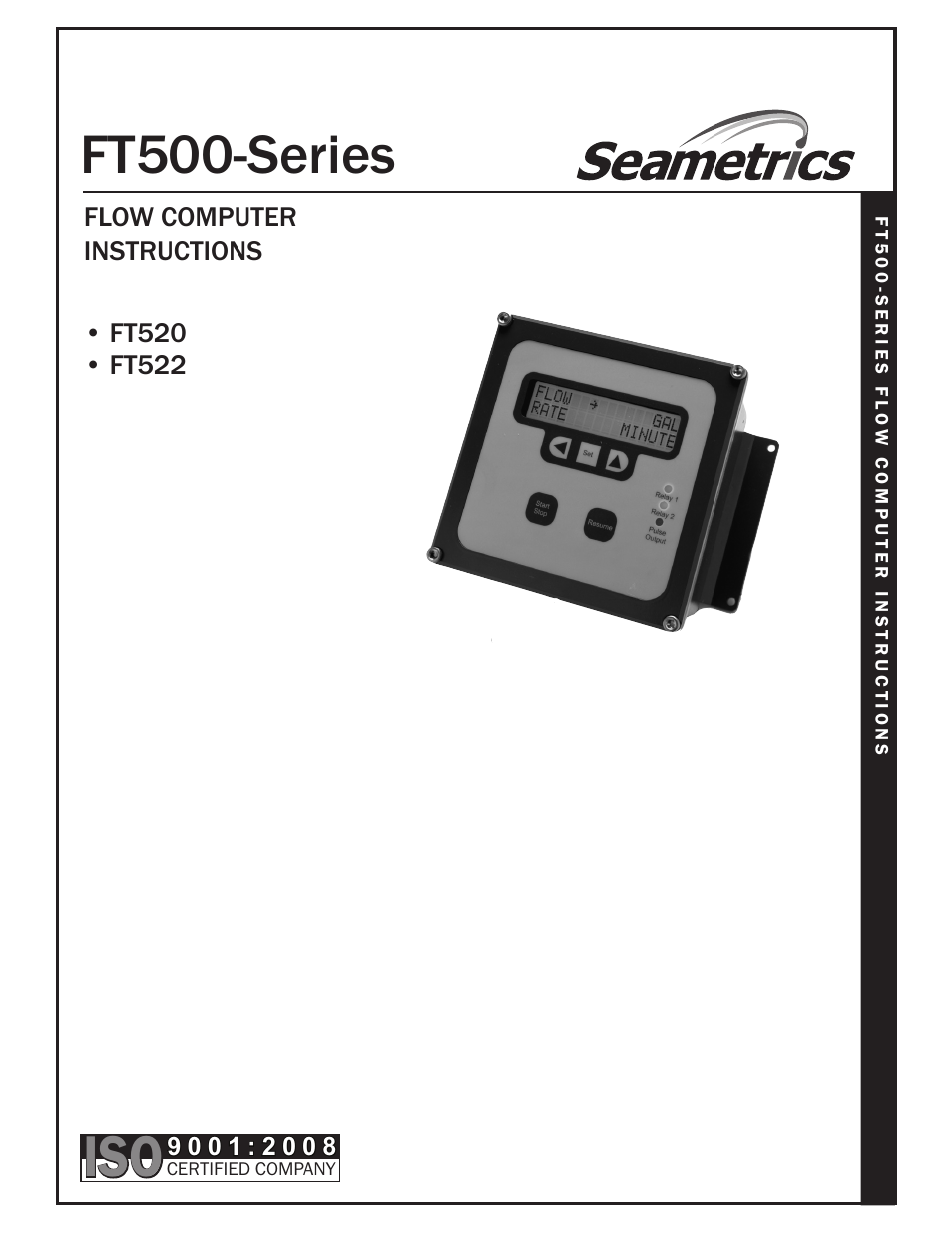 Seametrics FT500-Series User Manual | 8 pages