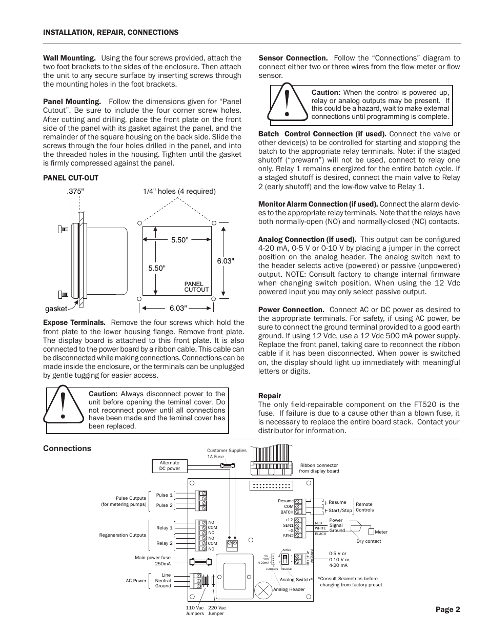 Seametrics FT500-Series User Manual | Page 3 / 8
