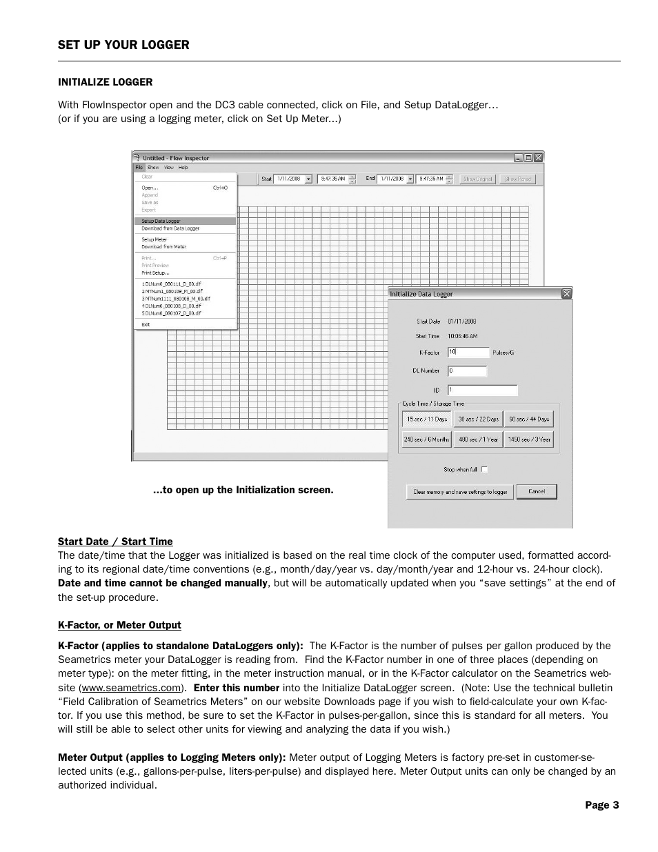Seametrics FlowInspector User Manual | Page 7 / 16