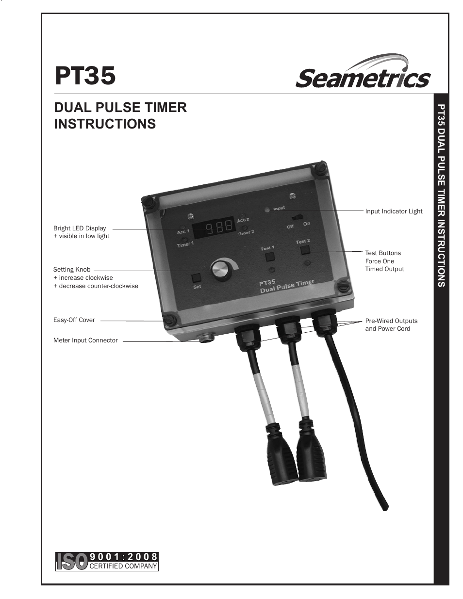 Seametrics PT35 User Manual | 4 pages