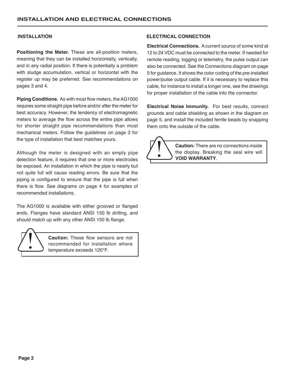 Seametrics AG1000 User Manual | Page 4 / 10