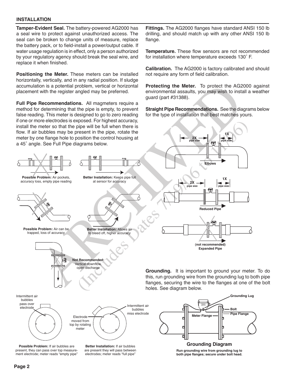 Ar ch ive d | Seametrics AG2000 v.1 User Manual | Page 2 / 4