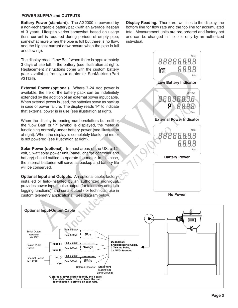 Ar ch ive d | Seametrics AG2000 v.1 User Manual | Page 3 / 4