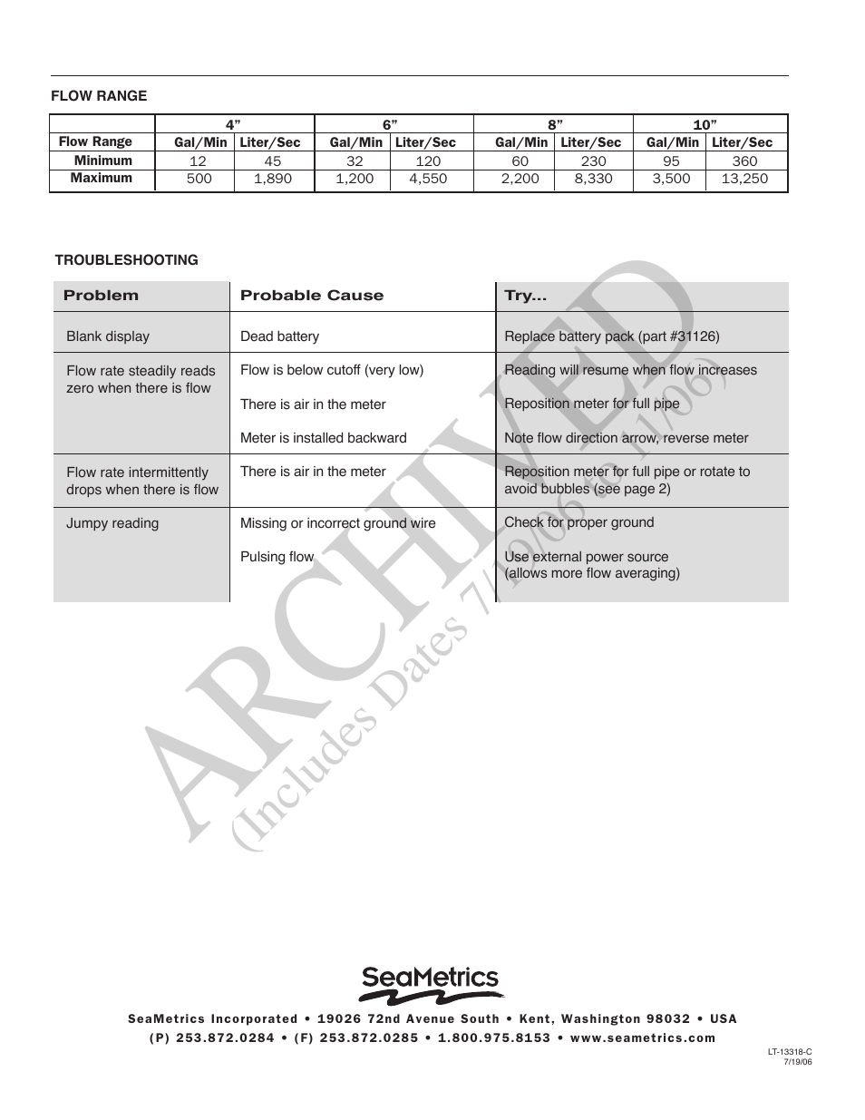 Ar ch ive d | Seametrics AG2000 v.1 User Manual | Page 4 / 4