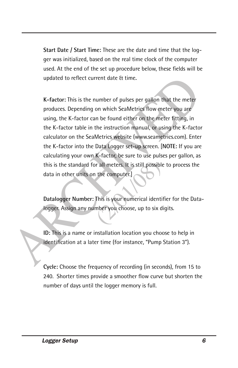 Ar ch ive d | Seametrics DL75 v.2 User Manual | Page 11 / 24