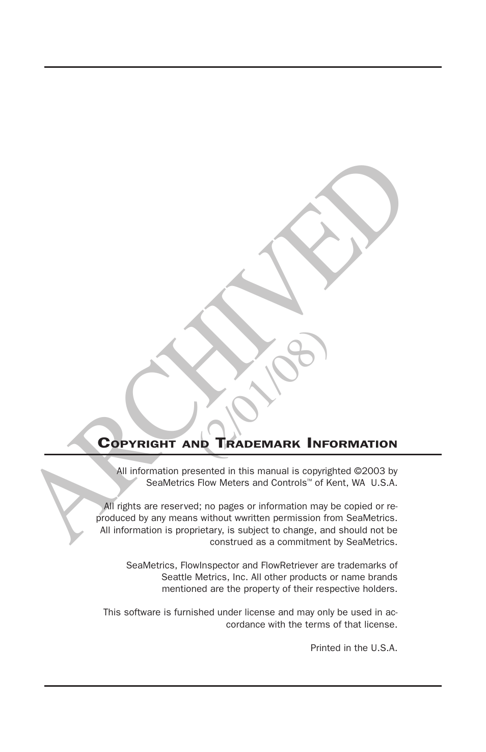 Ar ch ive d | Seametrics DL75 v.2 User Manual | Page 4 / 24