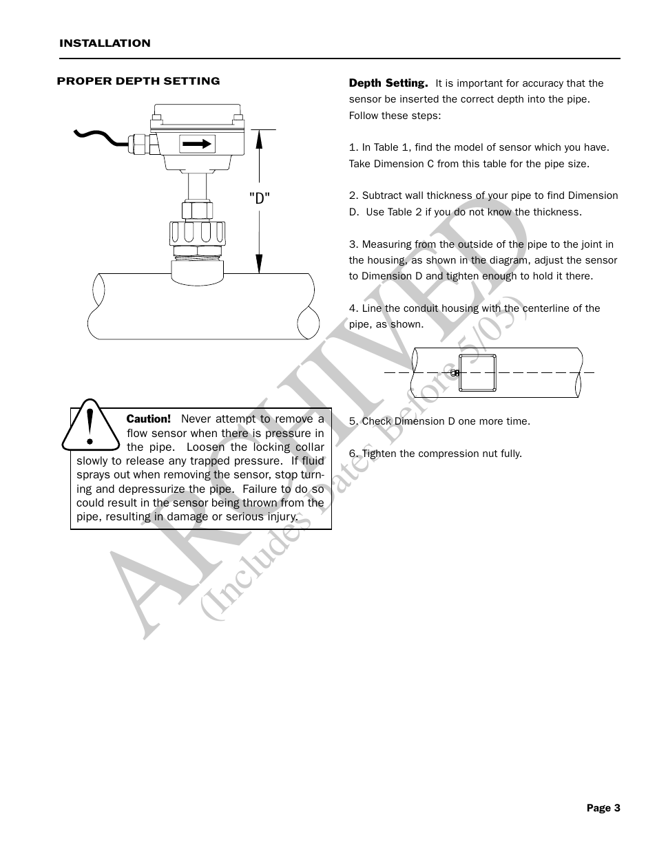 Ar ch ive d, Includes dates before 5/05) | Seametrics EX100-200 Series v.1 User Manual | Page 5 / 14