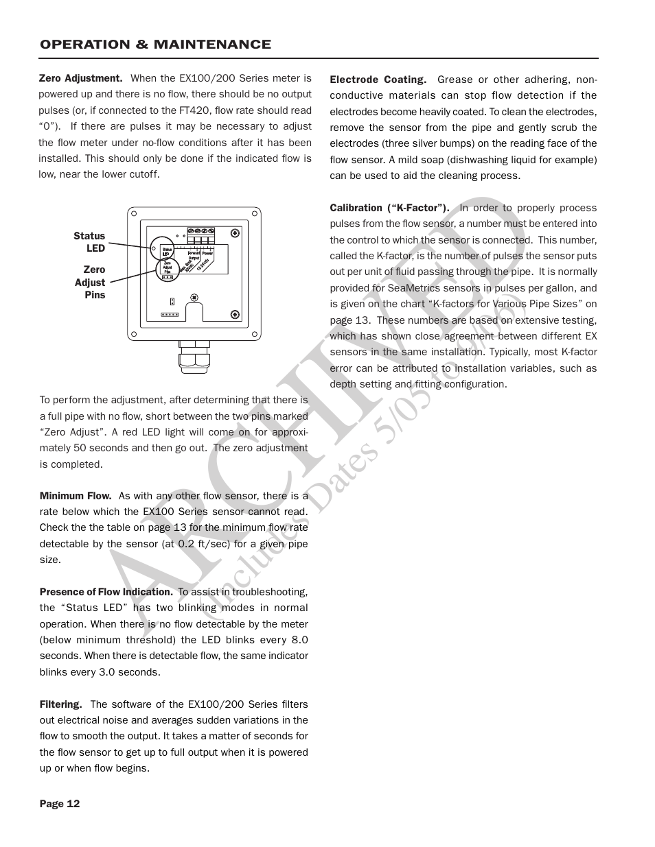 Ar ch ive d | Seametrics EX100-200 Series v.2 User Manual | Page 14 / 16