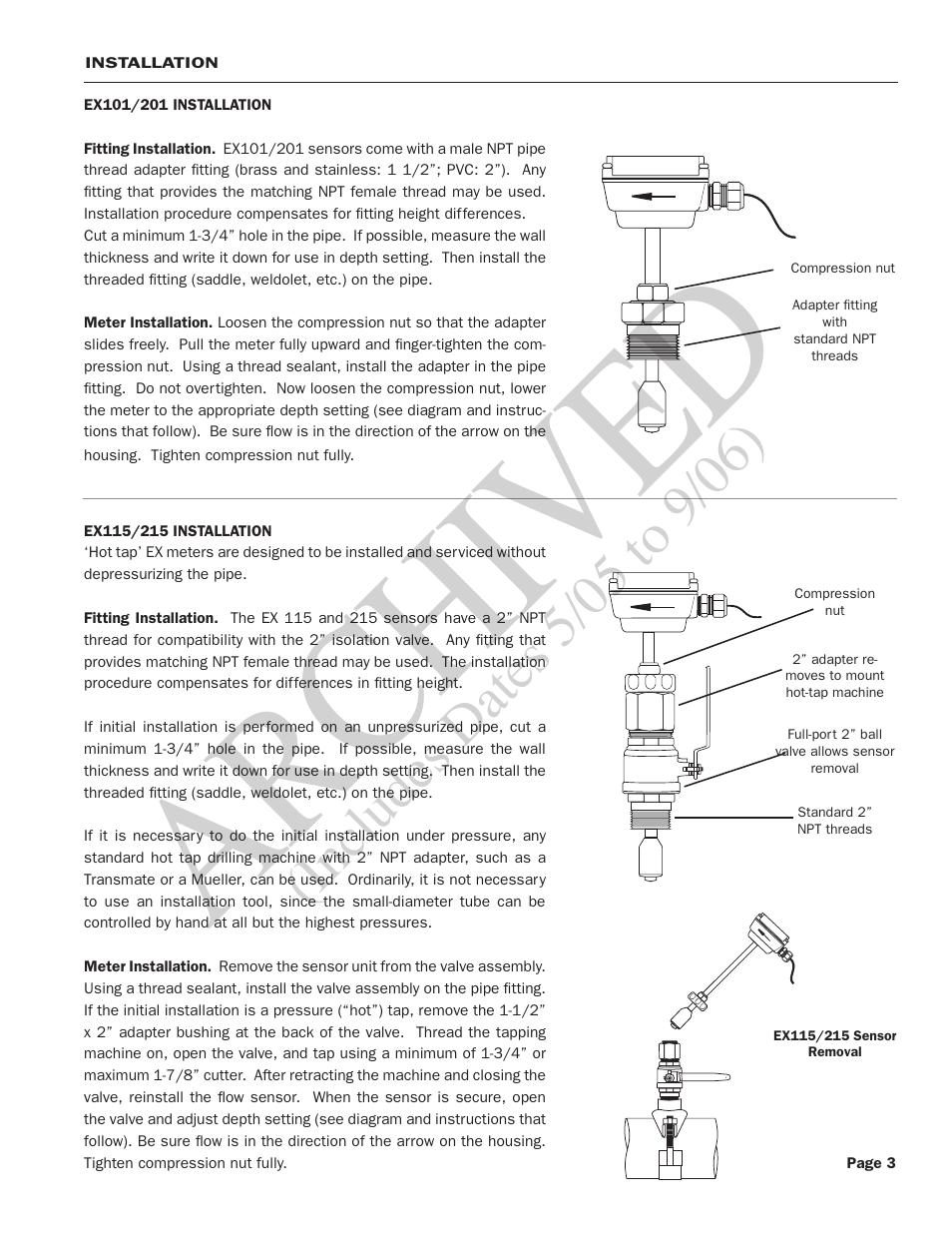 Ar ch ive d | Seametrics EX100-200 Series v.2 User Manual | Page 5 / 16