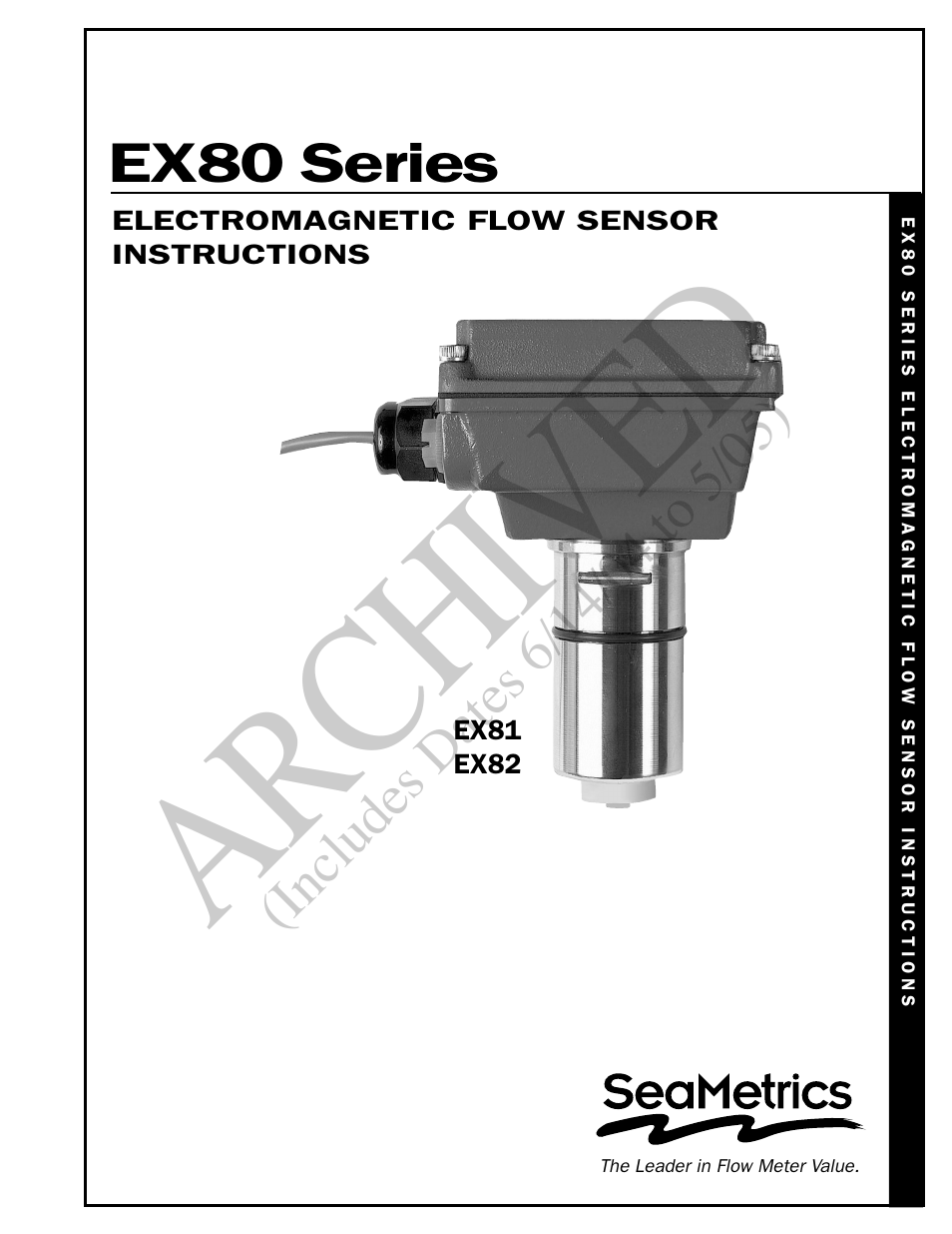 Seametrics EX80 Series v.1 User Manual | 12 pages