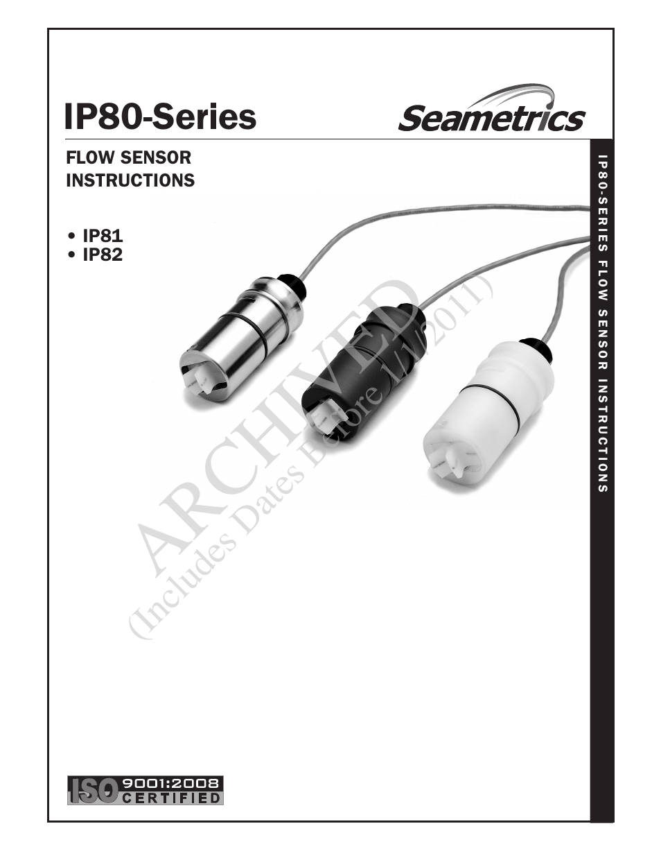 Seametrics IP80-Series User Manual | 12 pages