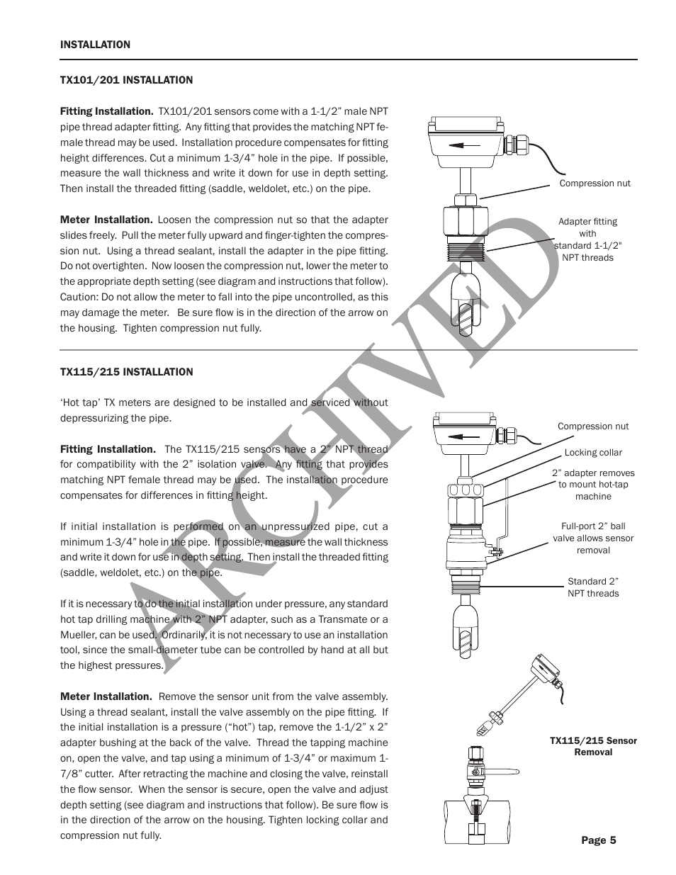 Ar ch ive d | Seametrics TX100-200-SERIES v.1 User Manual | Page 7 / 12