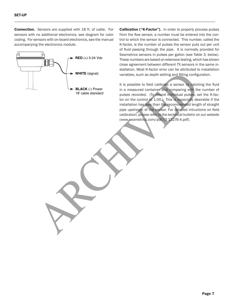 Ar ch ive d | Seametrics TX100-200-SERIES v.1 User Manual | Page 9 / 12