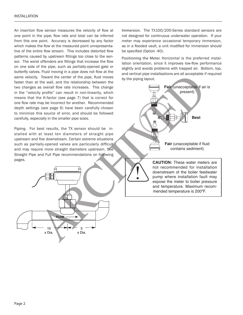 Ar ch ive d | Seametrics TX100-200-SERIES v.2 User Manual | Page 4 / 12