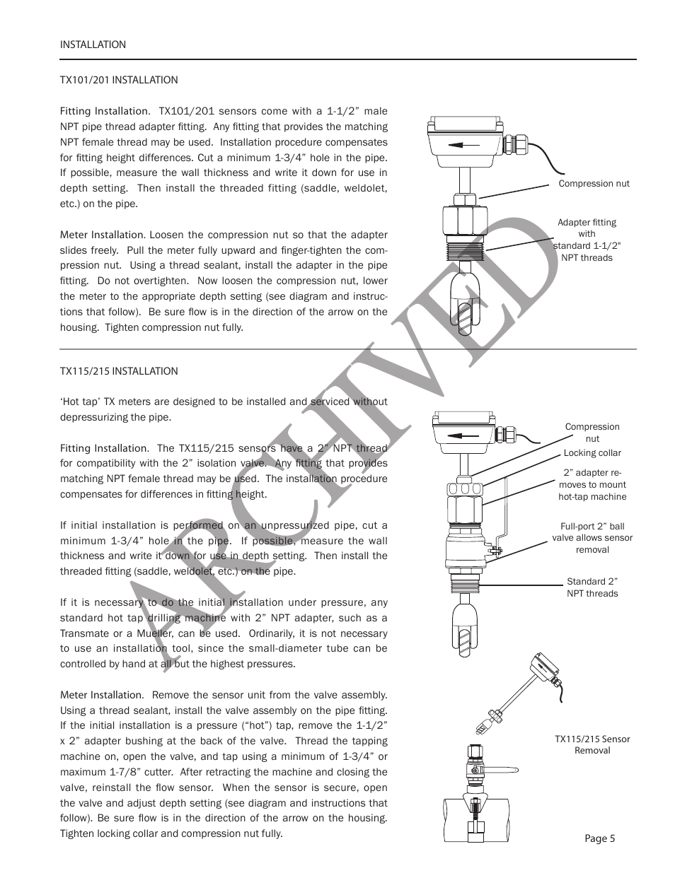 Ar ch ive d | Seametrics TX100-200-SERIES v.2 User Manual | Page 7 / 12