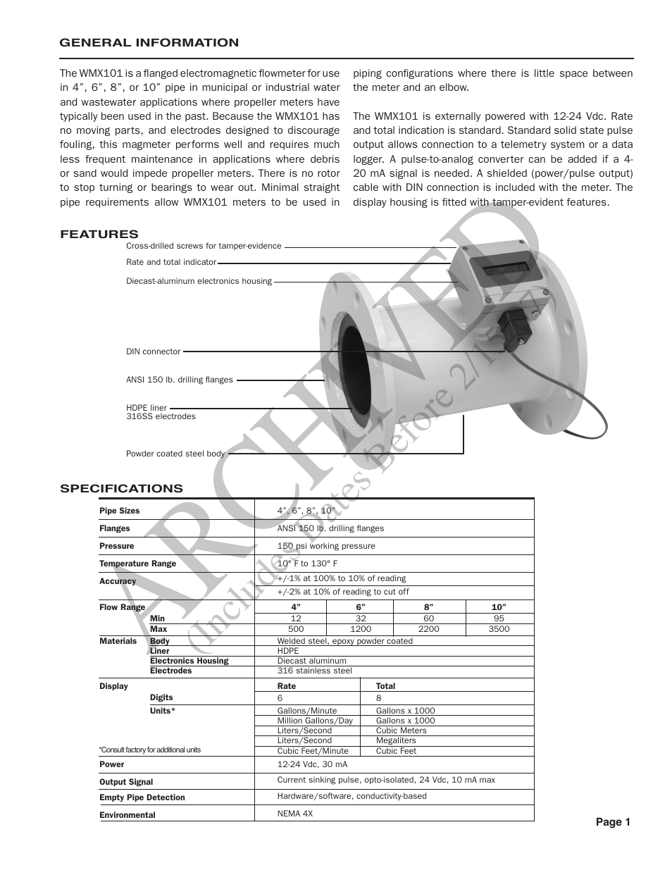 Ar ch ive d | Seametrics WMX101 User Manual | Page 3 / 8