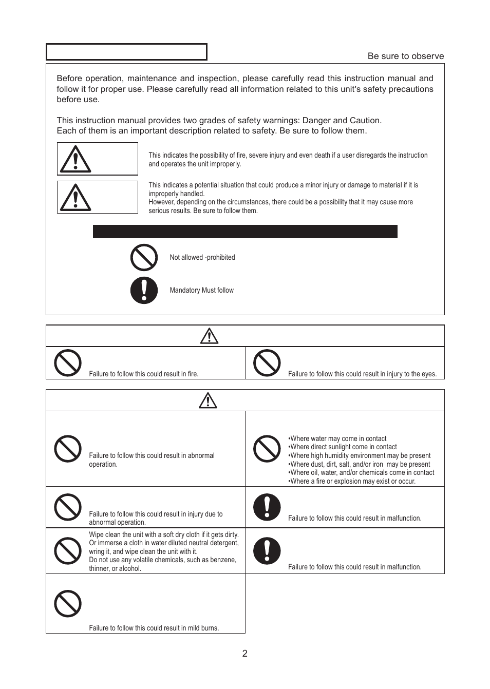 Danger, Caution, Safety requirements | SHIMPO DT-365 User Manual | Page 2 / 36