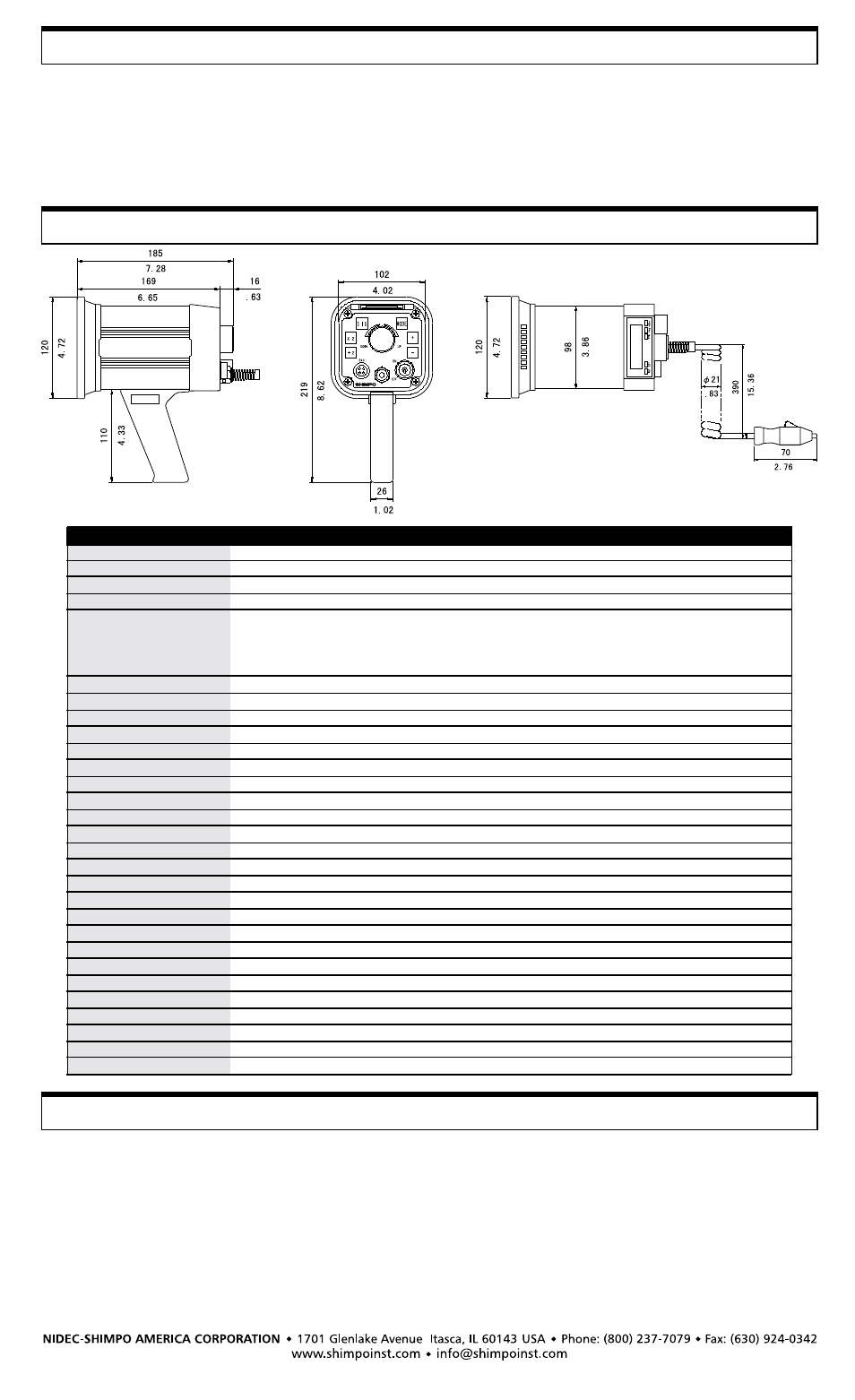 SHIMPO DT-315AEB User Manual | Page 4 / 4