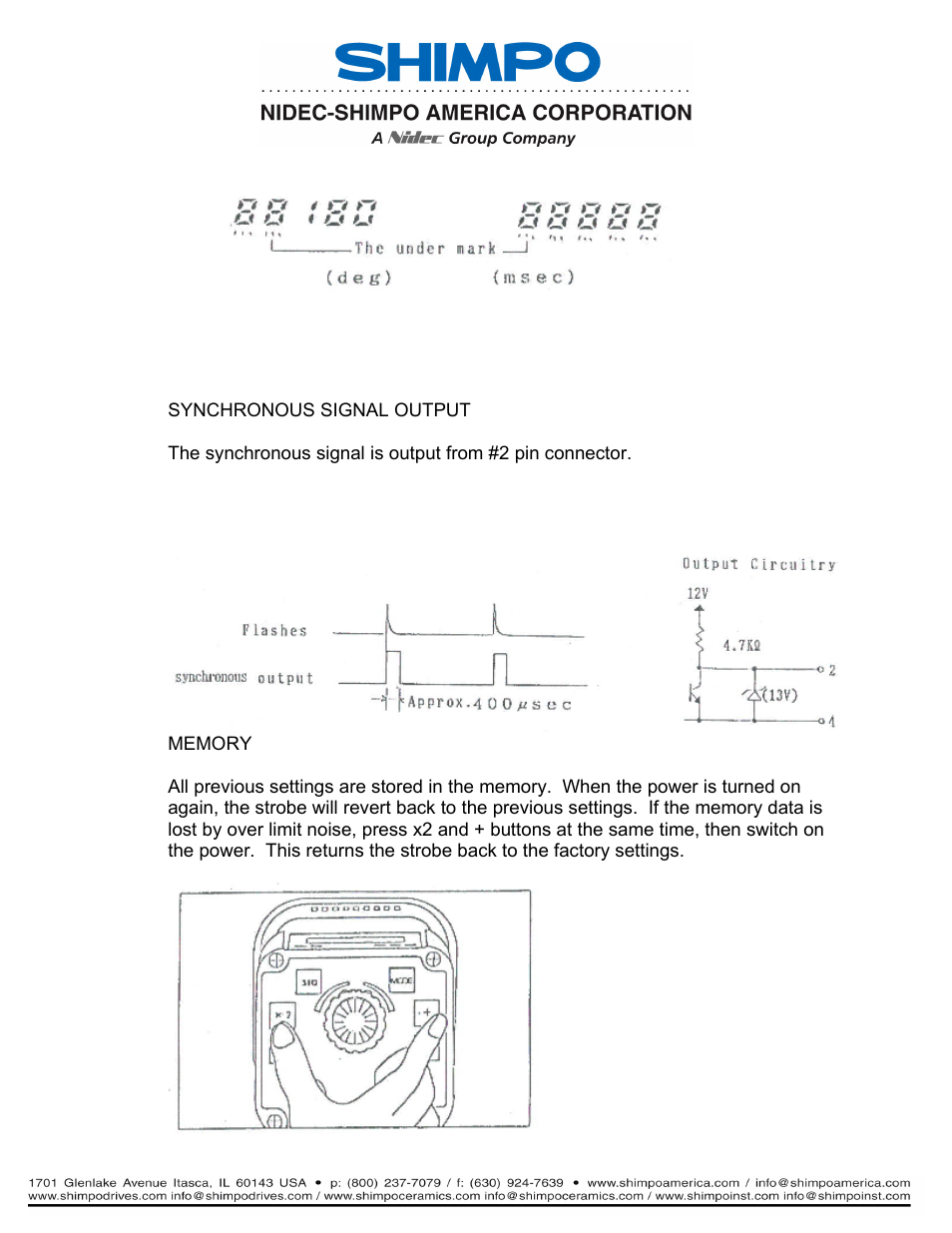 SHIMPO DT-315P User Manual | Page 10 / 17