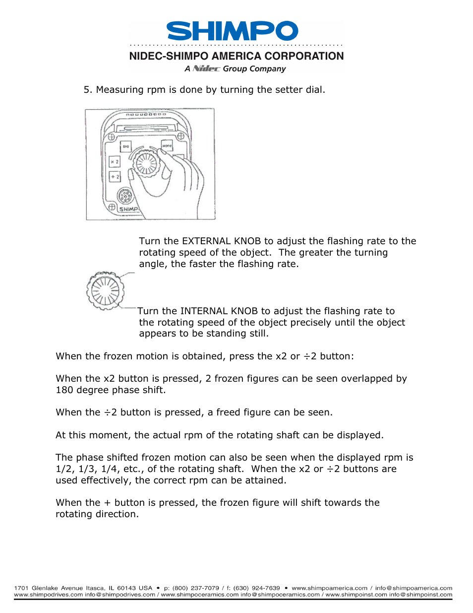 SHIMPO DT-315P User Manual | Page 6 / 17