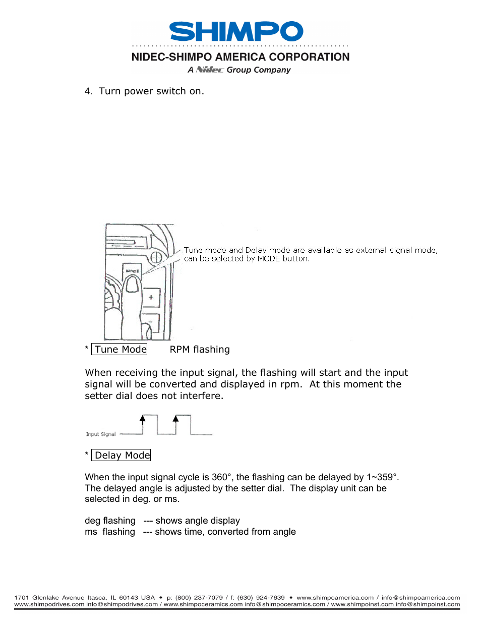 SHIMPO DT-315P User Manual | Page 8 / 17