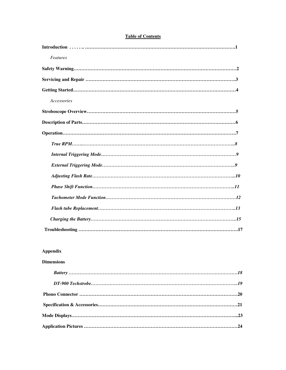 SHIMPO DT-900 User Manual | Page 3 / 33