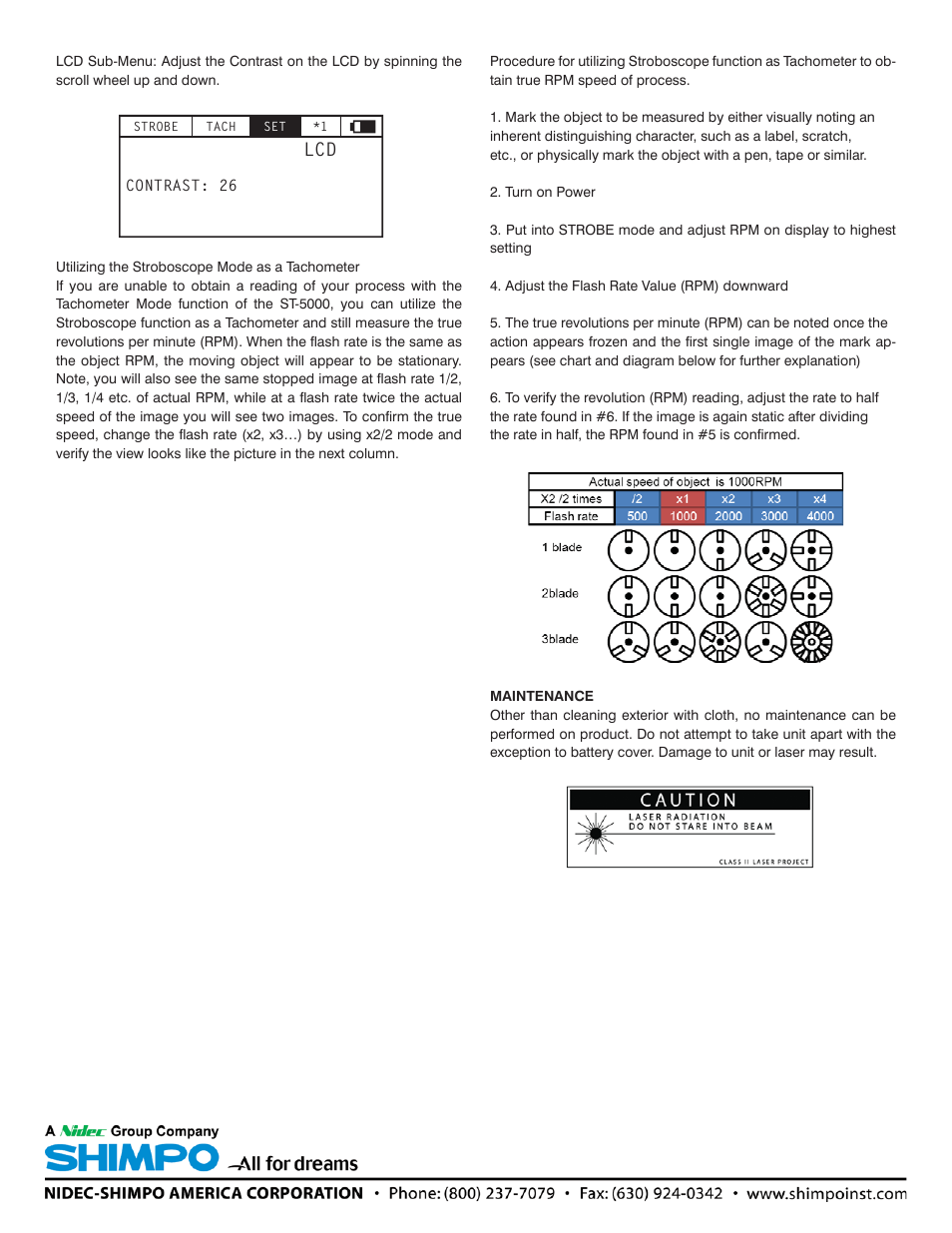 SHIMPO ST-5000 User Manual | Page 4 / 4