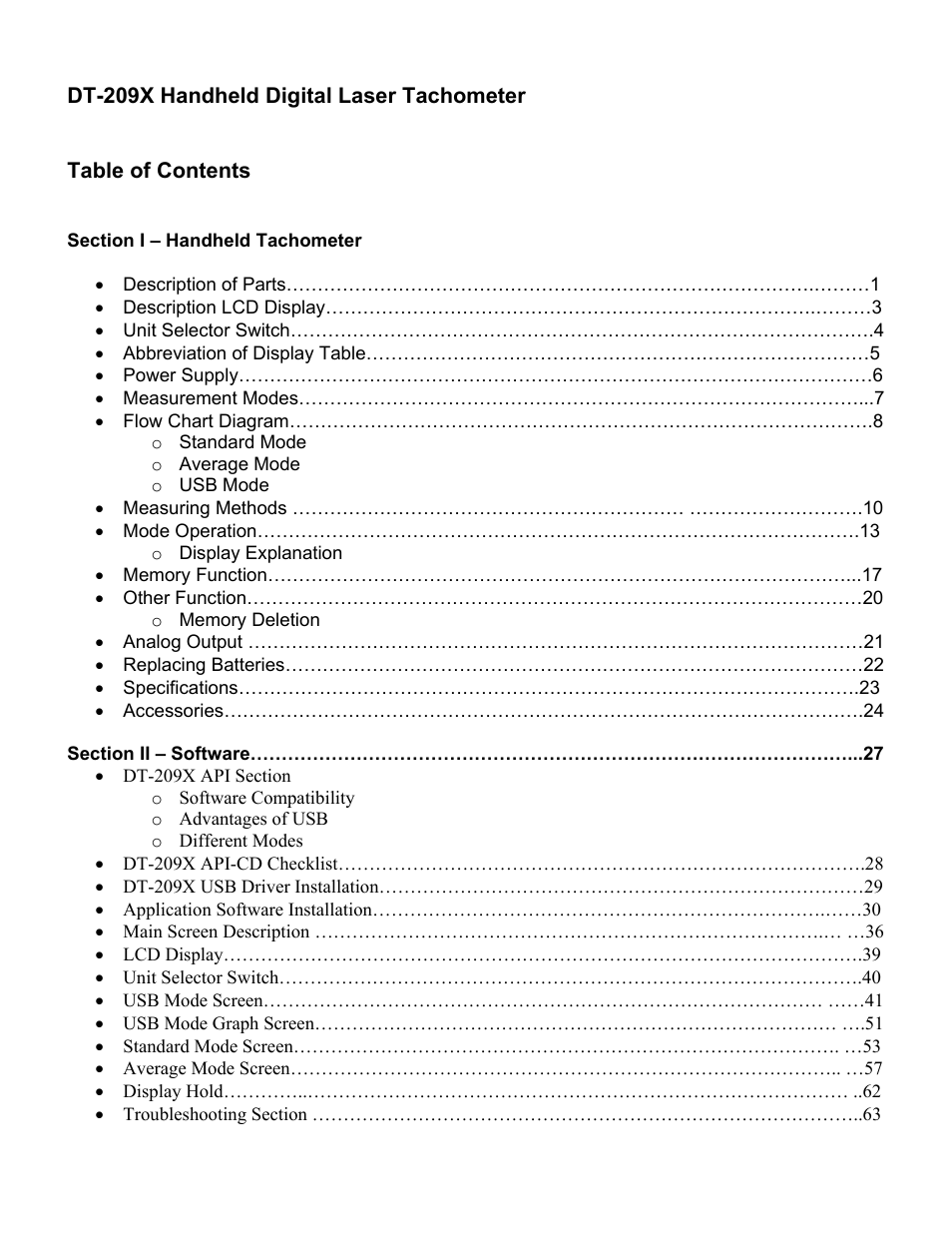 SHIMPO DT-209X-S12 User Manual | Page 3 / 68