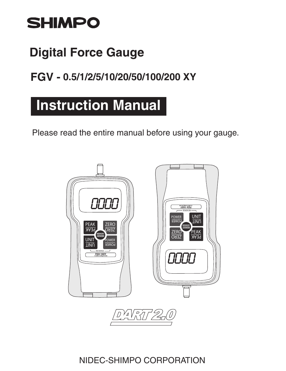 SHIMPO FGV-XY-Series User Manual | 32 pages